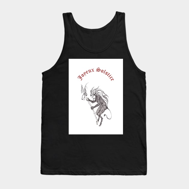 Krampus + "Joyeux Solstice" Tank Top by LucyDreams